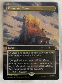MTG Command Tower 0001 Marvel Super Heroes Exclusive Disney Promo Foil 2026 NM - Image 1