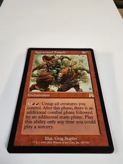 Mtg NM Aggravated Assault Onslaught Regular. Clean Pack Fresh. - Image 2