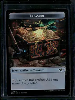 Treasure 18 / Golem 6 - Foil - Token - BIG - NM - MTG Magic The Gathering - Image 1