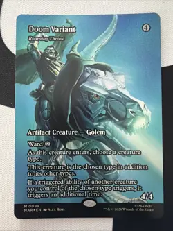 MTG Doom Variant - Roaming Throne (Borderless) 99 Marvel Universe (MAR) LP Foil - Image 1