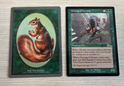 Magic MTG Deranged Hermit LP Urza's Legacy & Unglued Squirrel Token - Image 1