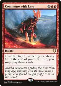 COMMUNE WITH LAVA mtg NM-M Commander 2020 Rare 1 Card - Image 1