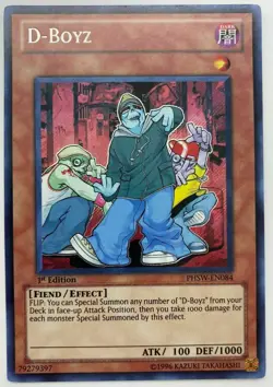 SECRET RARE D-Boyz 1st Edition PHSW-EN084 Yugioh Photon Shockwave - LP - Image 1