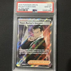2025 Pokemon Team Rocket's Giovanni 225/182 PSA 10 Gem Mint - Image 1