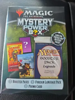 Magic: The Gathering Mystery Power Box Sealed w/ 3 Boosters, Promo, Foreign Pack - Image 1