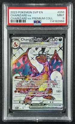 CHARIZARD EX PSA 9 2023 POKEMON BLACK STAR PROMOS SVP EN #056 PREMIUM COLL 2868 - Image 1