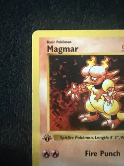 Magmar 36/102 1st Edition WOTC Base Set Shadowless 1999 WOTC Pokemon LP - Image 2