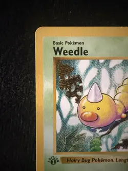 Pokemon 1st Edition Base Set Shadowless Weedle 69/102 WOTC MP - Image 2