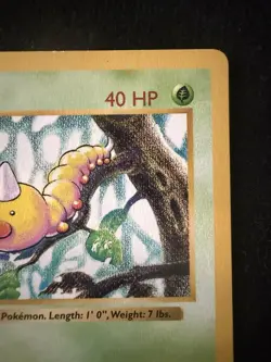 Pokemon 1st Edition Base Set Shadowless Weedle 69/102 WOTC MP - Image 3
