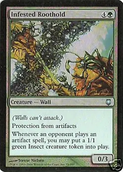 MTG - Darksteel - Infested Roothold - Foil - NM - Image 1
