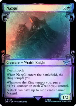 Magic The Gathering MTG NAZGUL (551) SHOWCASE SCROLL FOIL The Lord of the Rings - Image 1
