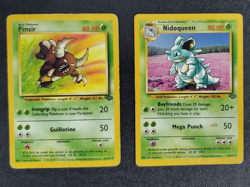 Pokemon WOTC Jungle Set - Nidoqueen 23/64 & Pinsir 25/64 Non Holo Rare Lot HP - Image 1