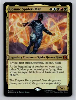 Cosmic Spider-Man 127 Mythic Marvel's Spider-Man Magic: The Gathering Foil NM - Image 1