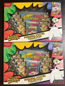 Pokemon Ascended Heroes Premium Poster Collection GARDEVOIR LOT OF 2 SEE PICS - Image 1