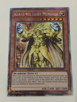 Yugioh Kuraz the Light Monarch x 3 - 1st Platinum Secret Rare NM - Free Holo - Image 3