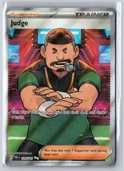 Judge 228/091 Ultra Rare Paldean Fates Pokemon Holo Near Mint - Image 1
