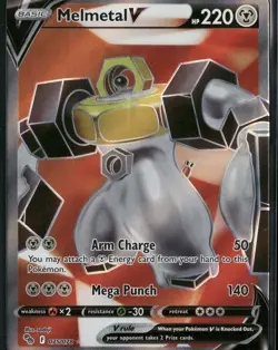 Melmetal V (Full Art) Holo Ultra Rare Pokemon GO 075/078 NM - Image 1