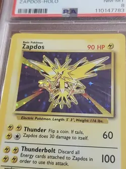 1999 Pokemon Zapdos #16 Holo Rare PSA 8 - Image 4