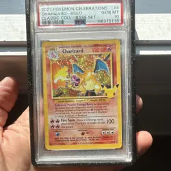 2021 Pokemon TCG Celebrations Classic Collection Charizard 4/102 Holo PSA 10 - Image 2