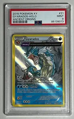 Gyarados 21/98 Full Art Holo Rare- 2015 Pokemon XY Ancient Origins PSA 9 - Image 3