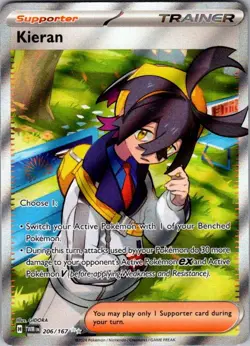 KIERAN 206/167 TWILIGHT MASQUERADE HOLO POKEMON - Image 1