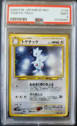 2000 Pokemon Japanese Neo Togetic-Holo PSA 9 - Image 1