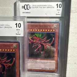 2010 Slifer The Sky Dragon Yugioh Legend Coll LC01-EN002 BCCG 10 Mint Lot Of 3 - Image 4