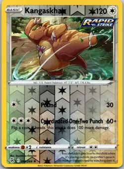 Kangaskhan 204/264 - SWSH08: Fusion Strike Pokemon NM Reverse Holofoil - Image 1