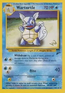 1x Wartortle - 63/130 - W Stamped Promo Moderately Played Pokemon Unique and Mis - Image 1