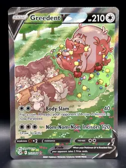 GREEDENT V 257/264 Alternate Full Art Fusion Strike Pokemon TCG - Image 1