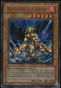 Yu-Gi-Oh! - Invasion of Chaos Manticore of Darkness 2004 IOC-067 Unlimited - Image 1
