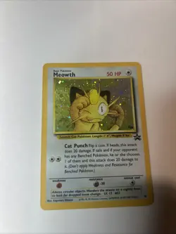 Pokemon TCG Meowth Holo #10 Black Star Promo Gameboy Exclusive - Image 1