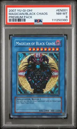 Yu-Gi-Oh! Premium Pack Magician of Black Chaos 2007 PP01-EN001 Unlimited PSA 8 - Image 1