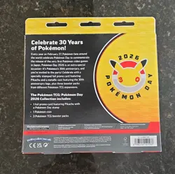Pokemon TCG Pokemon Day 2026 Collection Box Pikachu Promo Card Coin 3 Boosters - Image 2