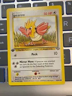 Pokemon Spearow 62/64 1st edition Jungle LP/near mint condition card - Image 1