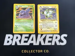 1999 Fossil Vintage Pokemon 2 Card Lot: Holo Muk 13/62 & Holo Magneton 11/62 - Image 1