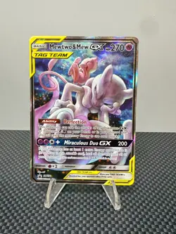 Pokemon Card Mewtwo & Mew GX Tag Team SM191 Black Star Promo NM - Image 1