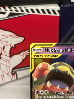 Pokemon Muk and Alolan Muk GX Unbroken Bonds Card 61/214 NM - Image 2