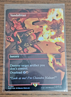MTG PLAYING CARD Deadpool - Vandalblast 1757 (Rainbow Foil) Secret Lair Drop NM - Image 1