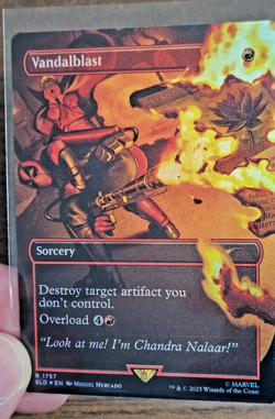 MTG PLAYING CARD Deadpool - Vandalblast 1757 (Rainbow Foil) Secret Lair Drop NM - Image 2