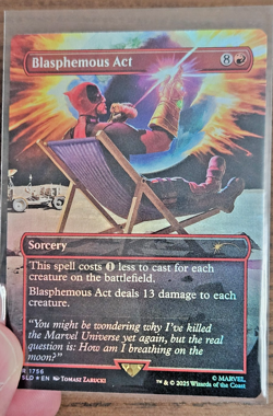 MTG PLAYING CARD Deadpool - Blasphemous Act 1756 (Rainbow Foil) Secret Lair Drop - Image 2