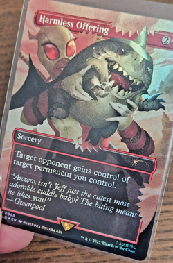 MTG PLAYING CARD Deadpool - Harmless Offering (Rainbow Foil) Secret Lair Drop NM - Image 2