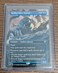 MTG PLAYING CARD Hullbreaker Horror (Borderless) - Innistrad Remastered NM - Image 1