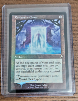 MTG PLAYING CARD Conjurer's Closet (Retro Frame) - Innistrad Remastered Foil NM - Image 1
