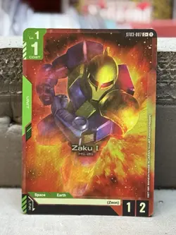 Gundam Card Game Zaku I ST03-007 Foil Common + English Edition - Image 1
