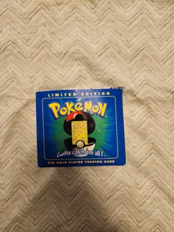Nintendo Pokemon Burger King Trading Card Gold Plated 23k Blue Togepi Sealed - Image 5