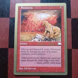 Mtg Firestorm LP World Championship Gold Card Weatherlight Reserved List - Image 1