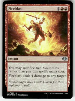 Fireblast 119 Foil UC Dominaria Remastered NM Magic: The Gathering - Image 1