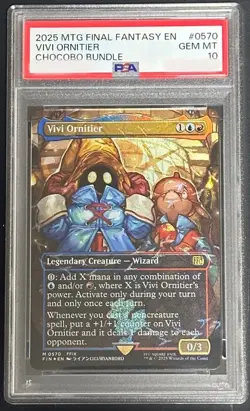 PSA 10 MTG FINAL FANTASY 0570 VIVI ORNITIER CHOCOBO TRACK FOIL English Card 2025 - Image 1