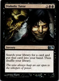 Diabolic Tutor 95 Uncommon Magic 2014 (M14) MTG Near Mint - Image 1